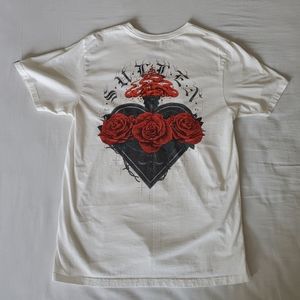 Sullen Love Heart Short Sleeve Tee, L, White